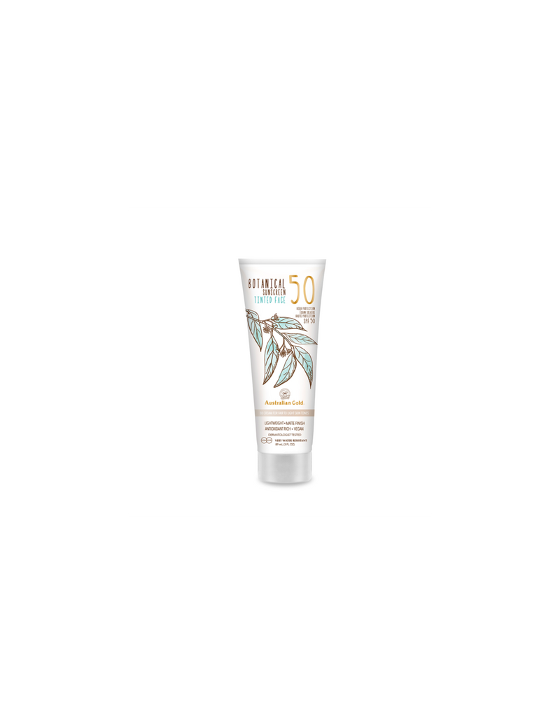 Australian Gold SPF50 Botanical Face sunscreen BB cream for the face with mineral filters (light tone) 88ml