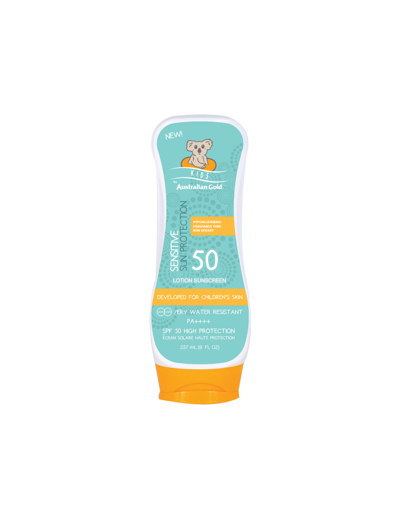 Australian Gold SPF50 Kids sunscreen lotion for children 237ml
