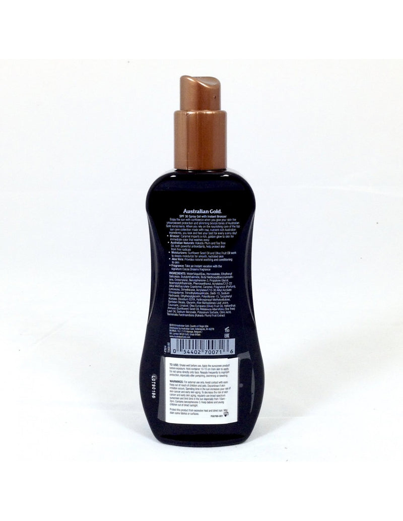 Australian Gold Sun protection milk with bronzers SPF30 