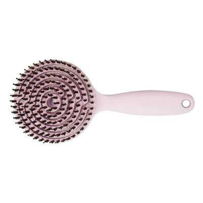 OSOM Professional Lollipop Vent Brush Matte Pink OSOM15493, Pink, with Nylon Barbs and Boar Bristle
