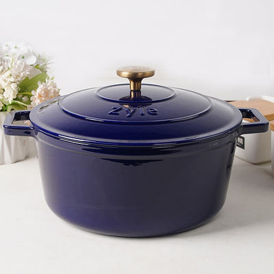 Apvalus emaliuotas ketaus puodas Zyle ZY020BLKI, mėlynas, Ø 27 cm, 6 l