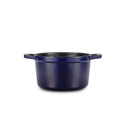 Round enameled cast iron pot Zyle ZY03BLKI, Ø14 cm, blue