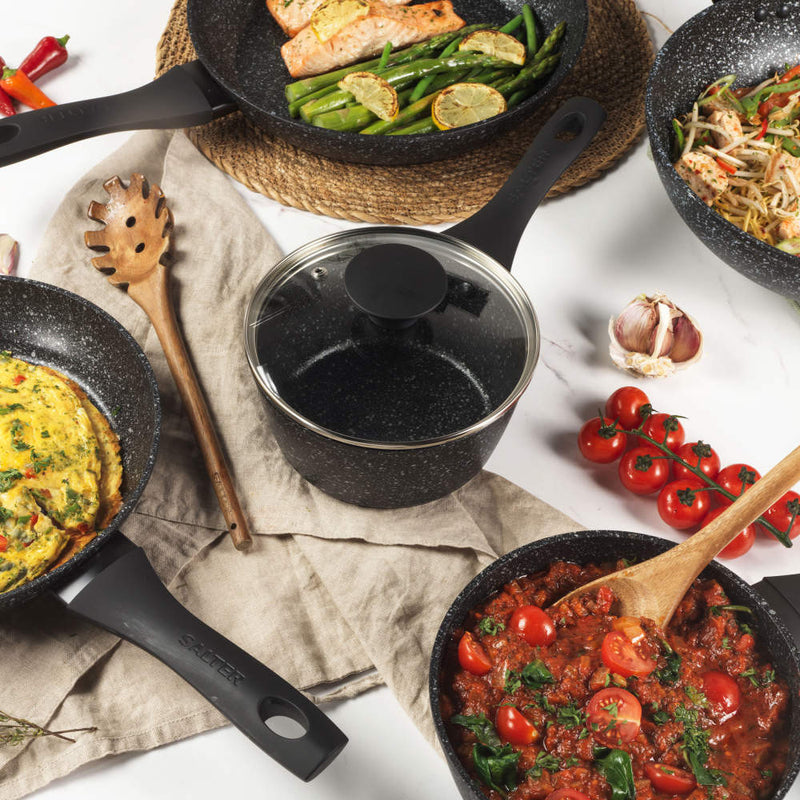 Salter BW05751S2EU7 Megastone 3-Piece Saucepan Set