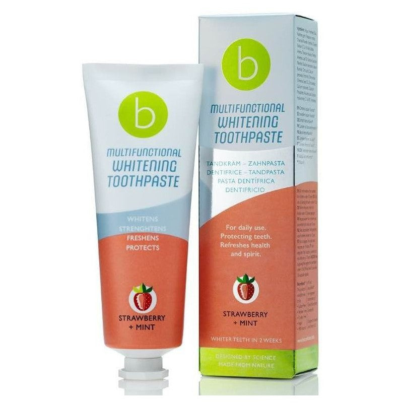 Whitening toothpaste BeConfident Multifunctional Whitening Toothpaste Strawberry + mint, strawberry and mint flavor, 75 ml