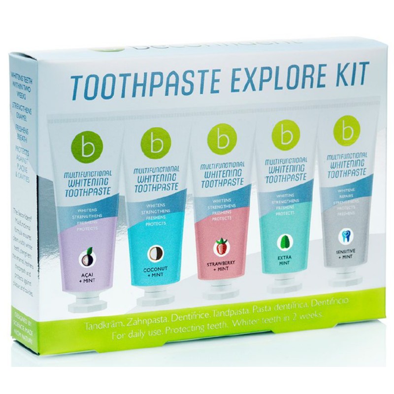 BeConfident Toothpaste Explore Kit BECMP143025, 5 flavors, 5 x 25 ml
