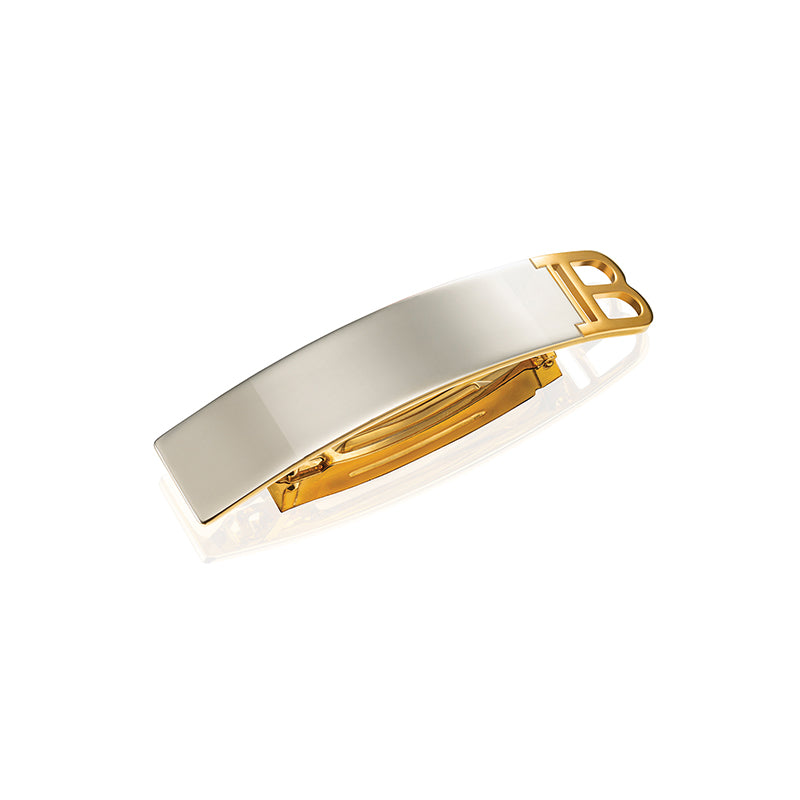 Заколка BALMAIN HAIR / Barrette Pour Cheveux Silver &amp; Gold Medium FW23 + подарок 85 евро сумка Balmain