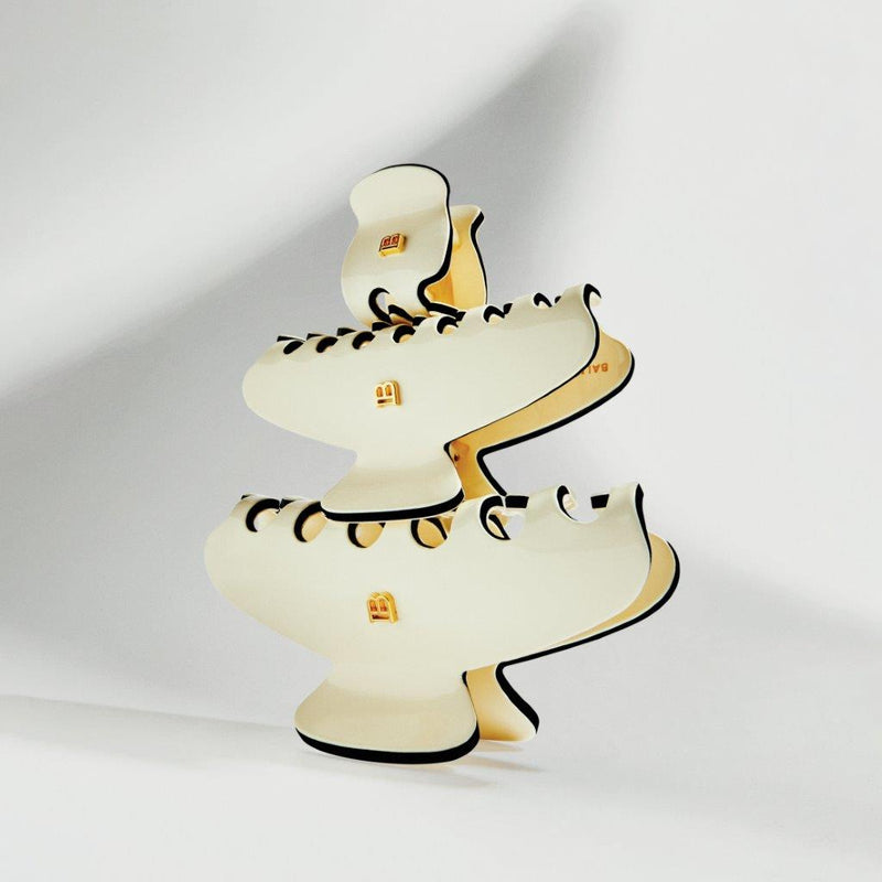 Заколка для волос BALMAIN HAIR / LE Pince a Cheveux M Белый/Черный SS23 + подарочная сумка Balmain стоимостью 85 евро