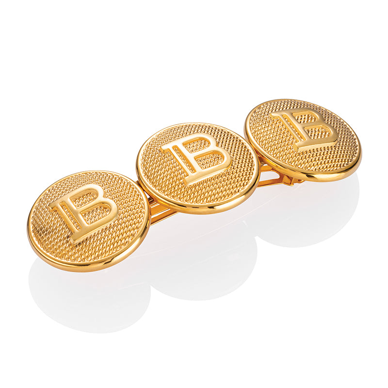 BALMAIN HAIR barrette / 18K Gold Plated Barrette Pour Cheveux SS22 + gift Balmain bag worth 85 eur