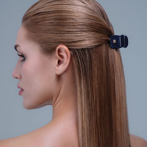 BALMAIN HAIR Limited Edition Muse de la Fête Pince à Cheveux Extra Small Cosmic Sapphire segtukas plaukams +DOVANA BALMAIN PLAUKŲ DULKSNA 50 ML