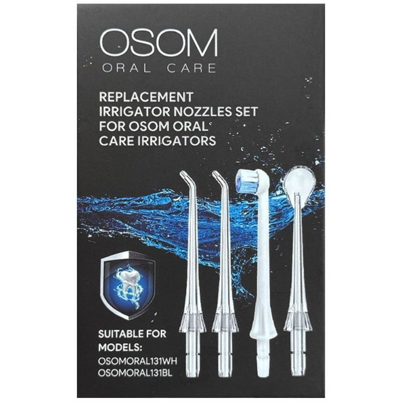 Burnos irigatoriaus antgalių rinkinys OSOM Oral Care Replacement Tips Set OSOMORAL131TIPSET