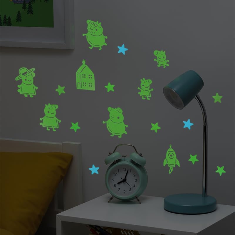 Paladone Peppa Pig Glow in the Dark Wall Decal Stars