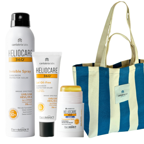 CANTABRIA LABS Heliocare rinkinys + vasariškas krepšys