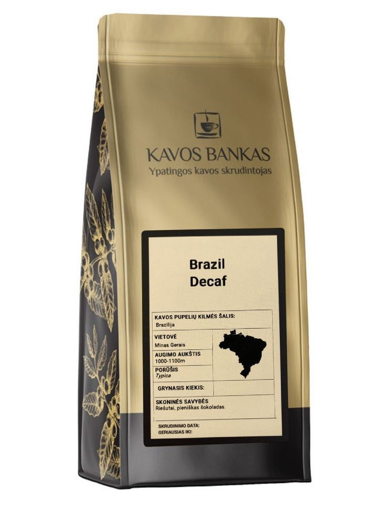 Kavos Bankas Brazil DECAF Kavos pupelės be kofeino 250 g