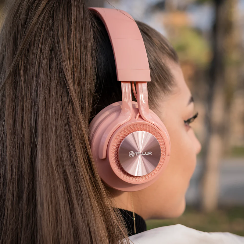 Tellur Feel Bluetooth Over-Ear Headphones Pink