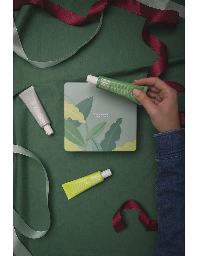 CDP rinkinys „Shades of Green“ (Cotton, Verbena, Rosemary rankų kremai 30 ml)