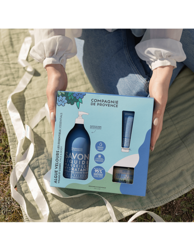 CDP rinkinys „Velvet Seaweed“ (muilas 495ml, veido kremas 50 ml, rankų kremas 30 ml)