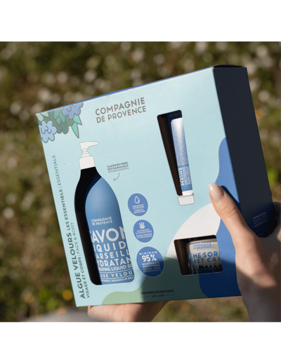 CDP rinkinys „Velvet Seaweed“ (muilas 495ml, veido kremas 50 ml, rankų kremas 30 ml)