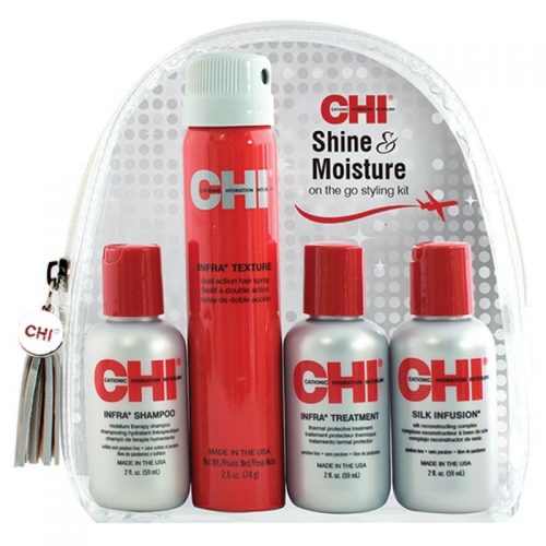 CHI travel set (champ. 59ml, conditioner 59ml, varnish 74g, silk 59ml)