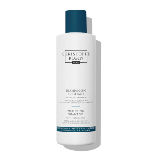 Christophe Robin Purifying MINI Shampoo valantis šampūnas su terminiu moliu, 75 ml.