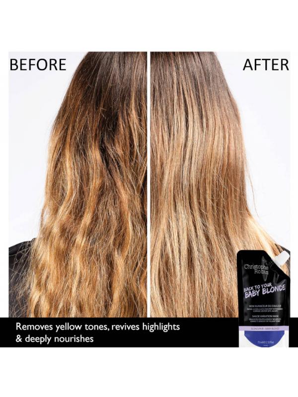 Christophe Robin SHADE VARIATION MASK - BABY BLONDE coloring hair mask, 250 ml