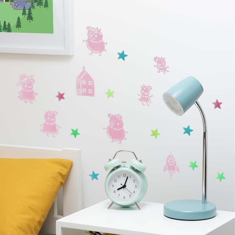Paladone Peppa Pig Glow in the Dark Wall Decal Stars