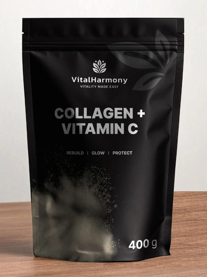 VitalHarmony Kolagenas + Vitaminas C 400g - natural