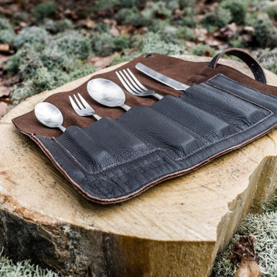 Leather cutlery case Petromax