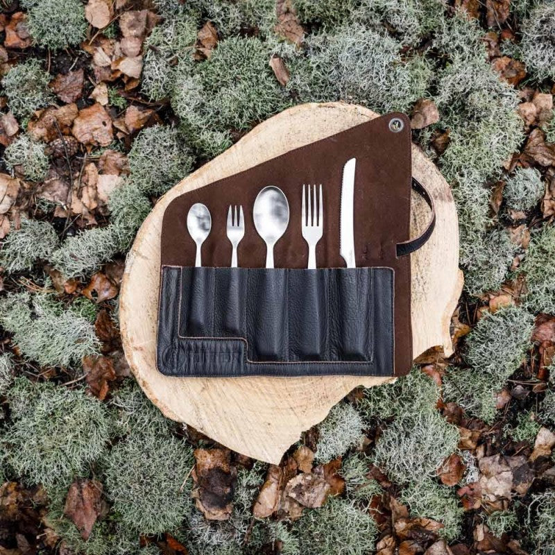 Leather cutlery case Petromax