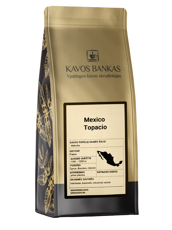 Kavos Bankas Mexico Topacio Kavos pupelės 500 g