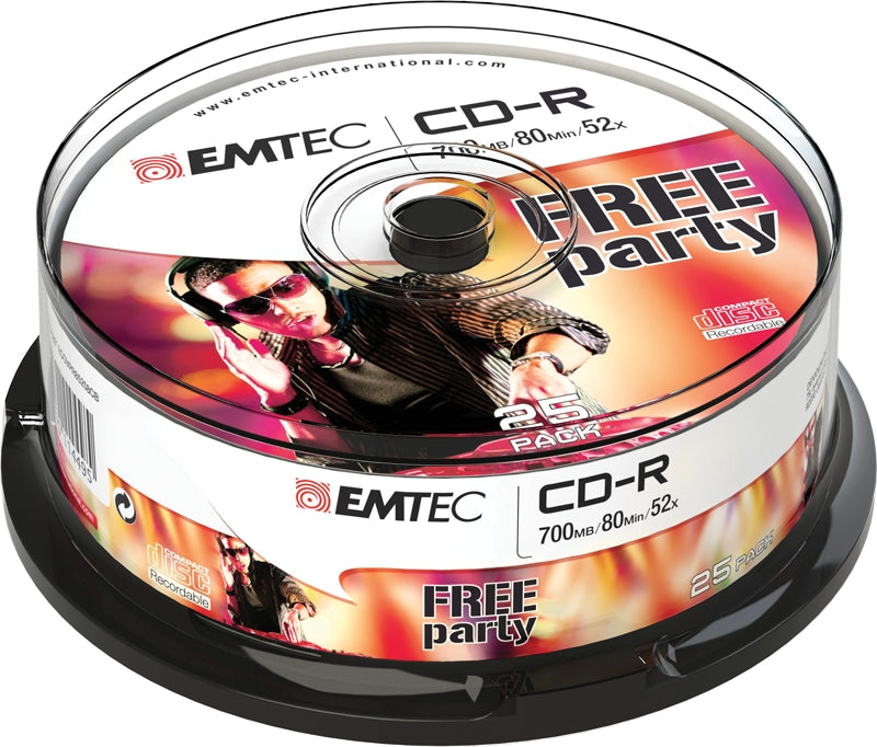 Emtec CD-R 700MB/80MIN 52x Free Party 25 pcs