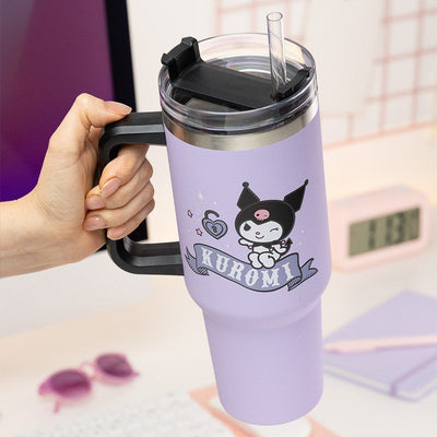 Paladone Kuromi 900ml Insulated Cup and Straw