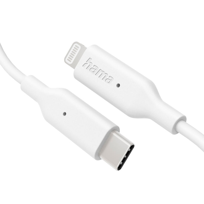 Hama 00201598 Charging Cable, USB-C - Lightning 1m white