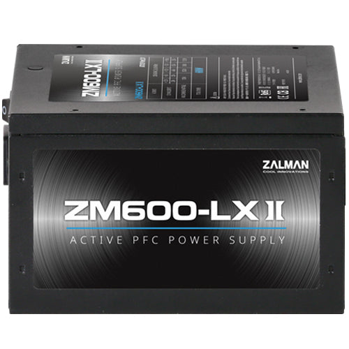 Zalman ZM600-LXII 600Вт, Активная коррекция коэффициента мощности, 85% 