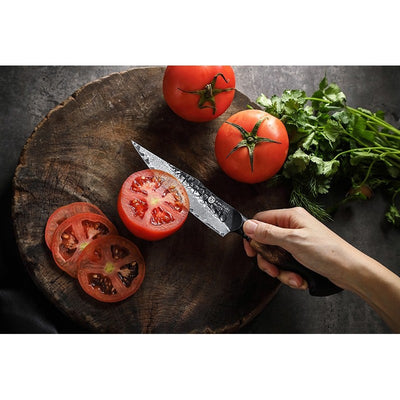 Damasko plieno peilis Kamazak Utility Knife, KZ48KN, 14 cm