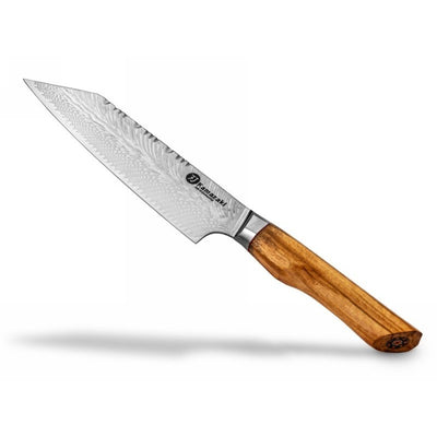 Нож из дамасской стали Kamazaki Bunka KZI303KN, 18 см