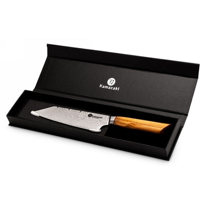 Нож из дамасской стали Kamazaki Bunka KZI303KN, 18 см