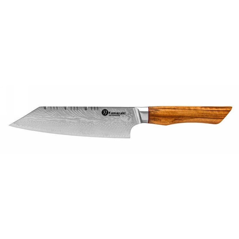 Нож из дамасской стали Kamazaki Bunka KZI303KN, 18 см