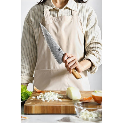 Damasko plieno peilis Kamazaki Chef knife KZ37KN, 22 cm