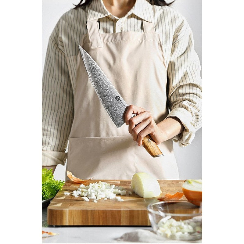 Damasko plieno peilis Kamazaki Chef knife KZ37KN, 22 cm