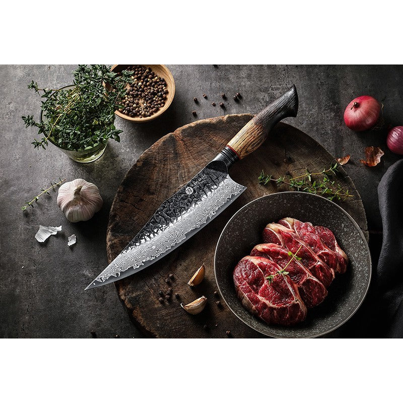 Damasko plieno peilis Kamazaki Chef Knife, KZ50KN, 22 cm