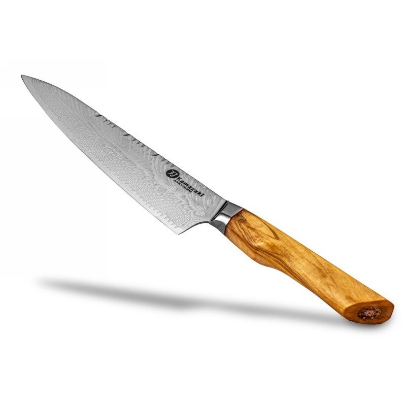 Нож из дамасской стали Kamazaki Chef KZI301KN, 20 см