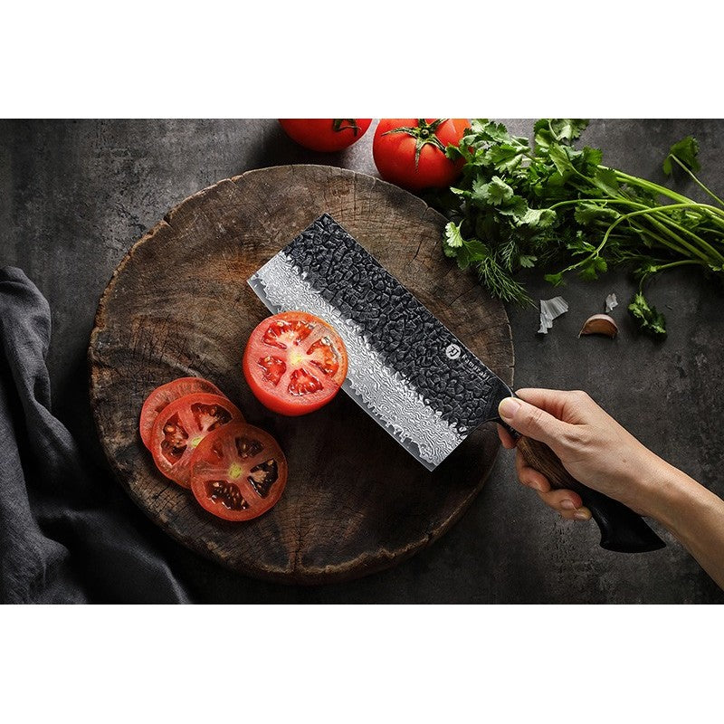 Damasko plieno peilis Kamazaki Cleaver Knife, KZ51KN, 18 cm