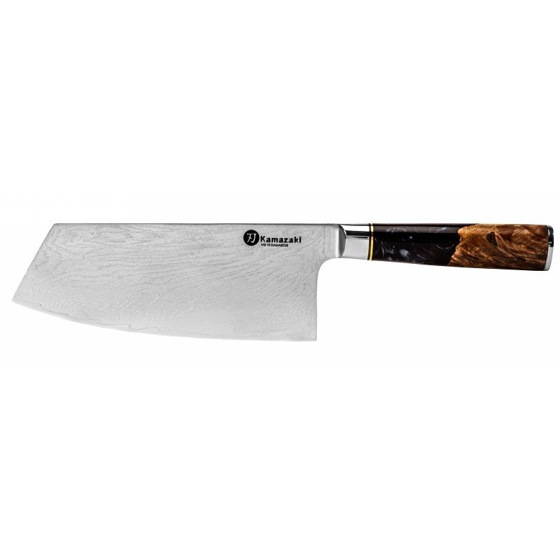 Нож из дамасской стали Kamazaki Cleaver KZI103KN, 19 см