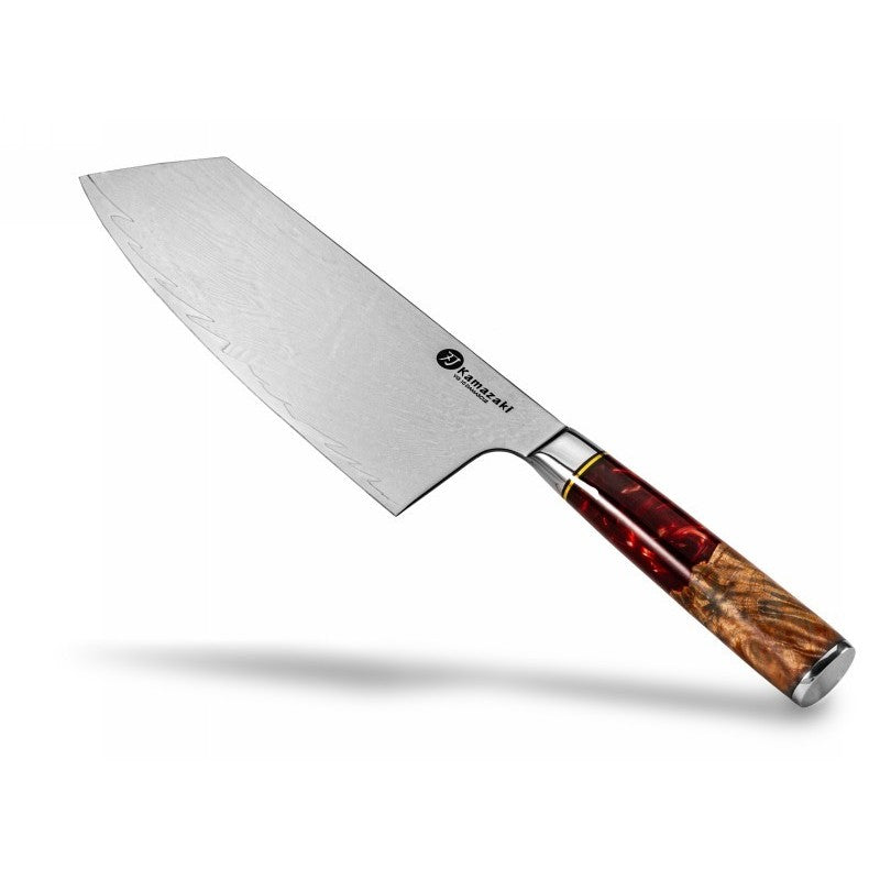 Нож из дамасской стали Kamazaki Cleaver KZI201KN, 19 см