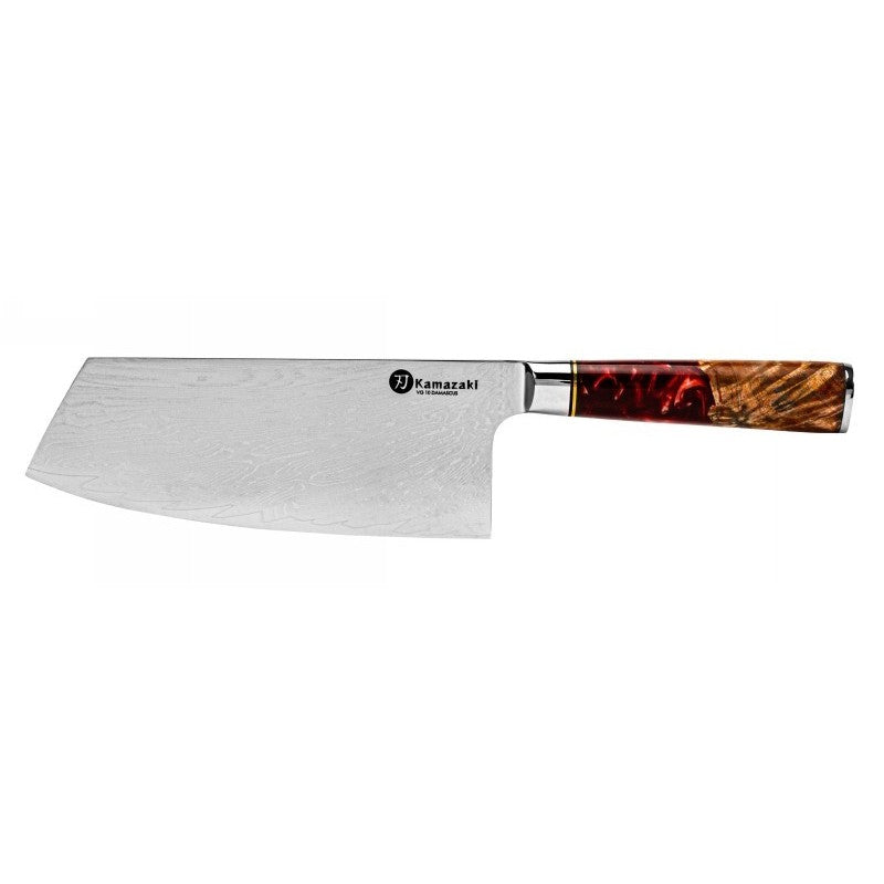 Нож из дамасской стали Kamazaki Cleaver KZI201KN, 19 см