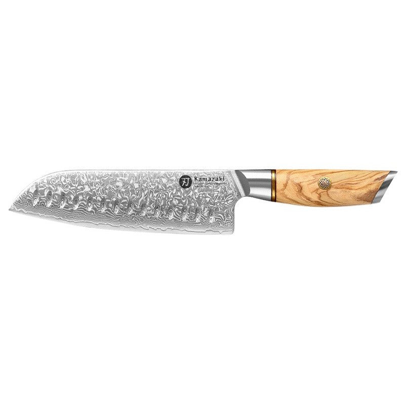 Damasko plieno peilis Kamazaki Santoku Knife KZ38KN, 18 cm