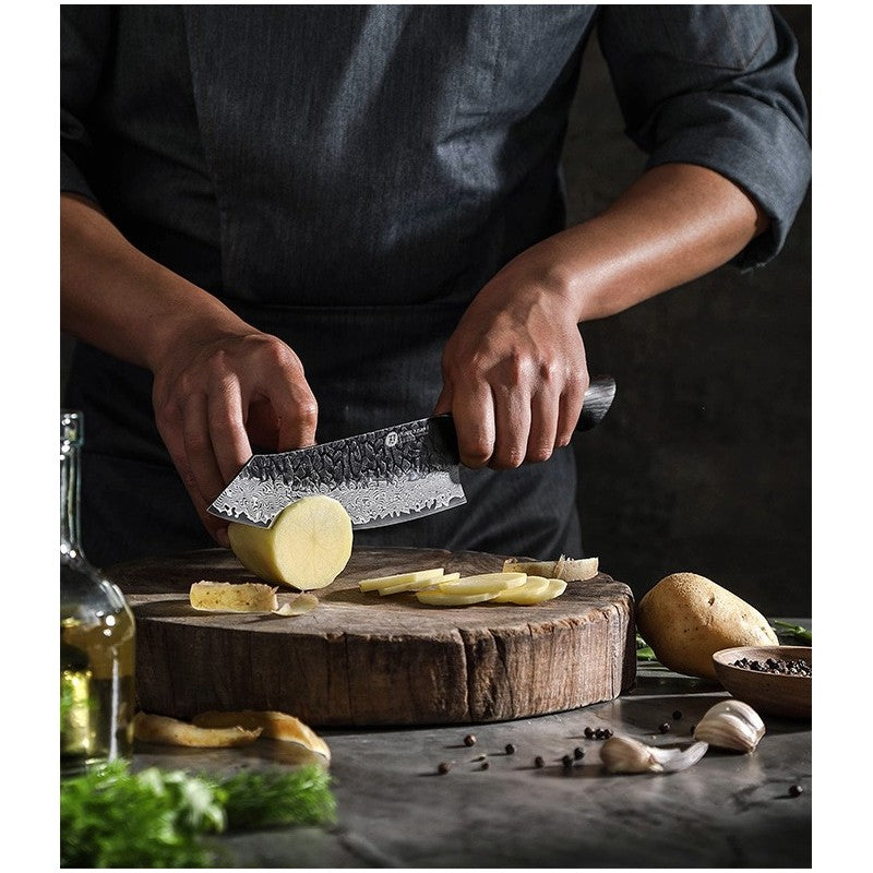 Damasko plieno peilis Kamazaki Santoku Knife, KZ49KN, 19 cm