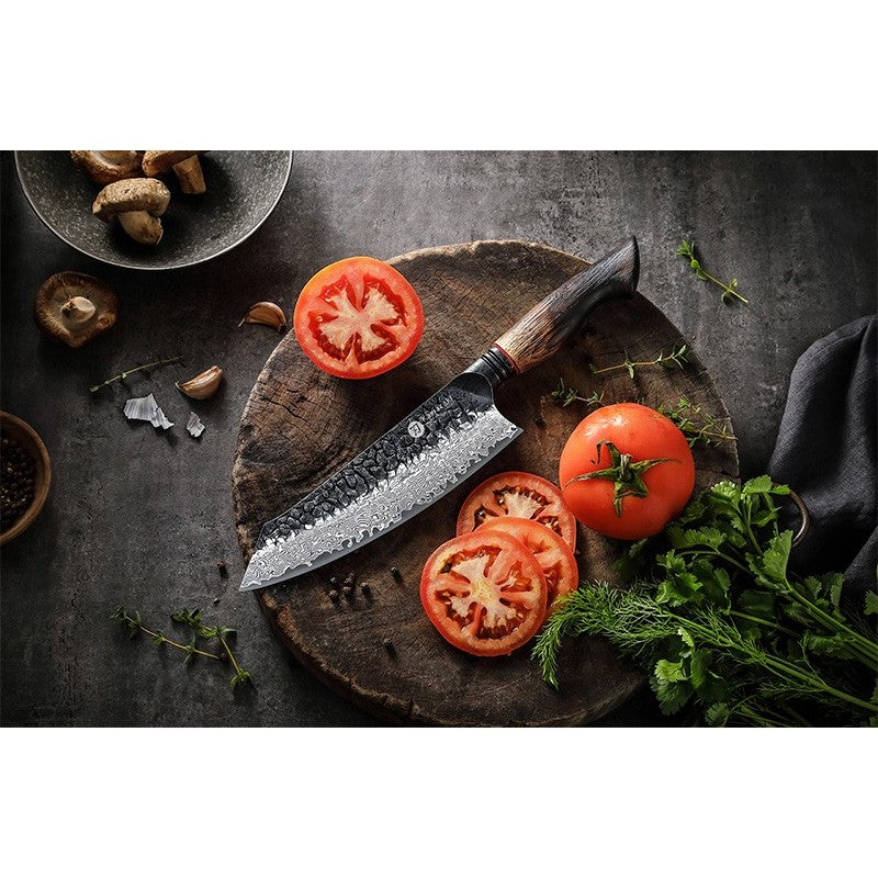 Damasko plieno peilis Kamazaki Santoku Knife, KZ49KN, 19 cm