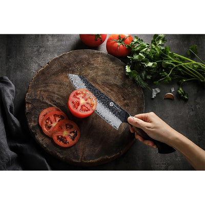 Damasko plieno peilis Kamazaki Santoku Knife, KZ49KN, 19 cm