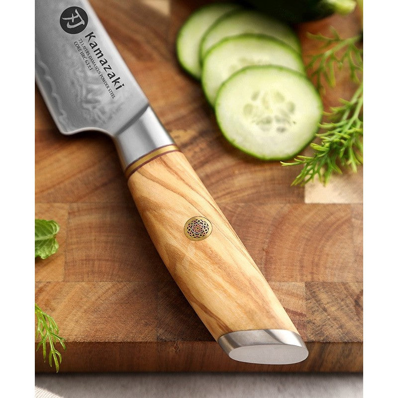 Damasko plieno peilis Kamazaki Utility Knife KZ39KN, 13 cm